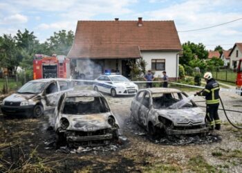 izgorjela dva automobila