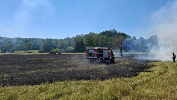 Požar trave u Hotnji: Brzom intervencijom vatrogasaca spriječeno širenje vatre