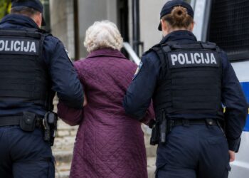 Rastrojena bakica bacala tegle na policajce